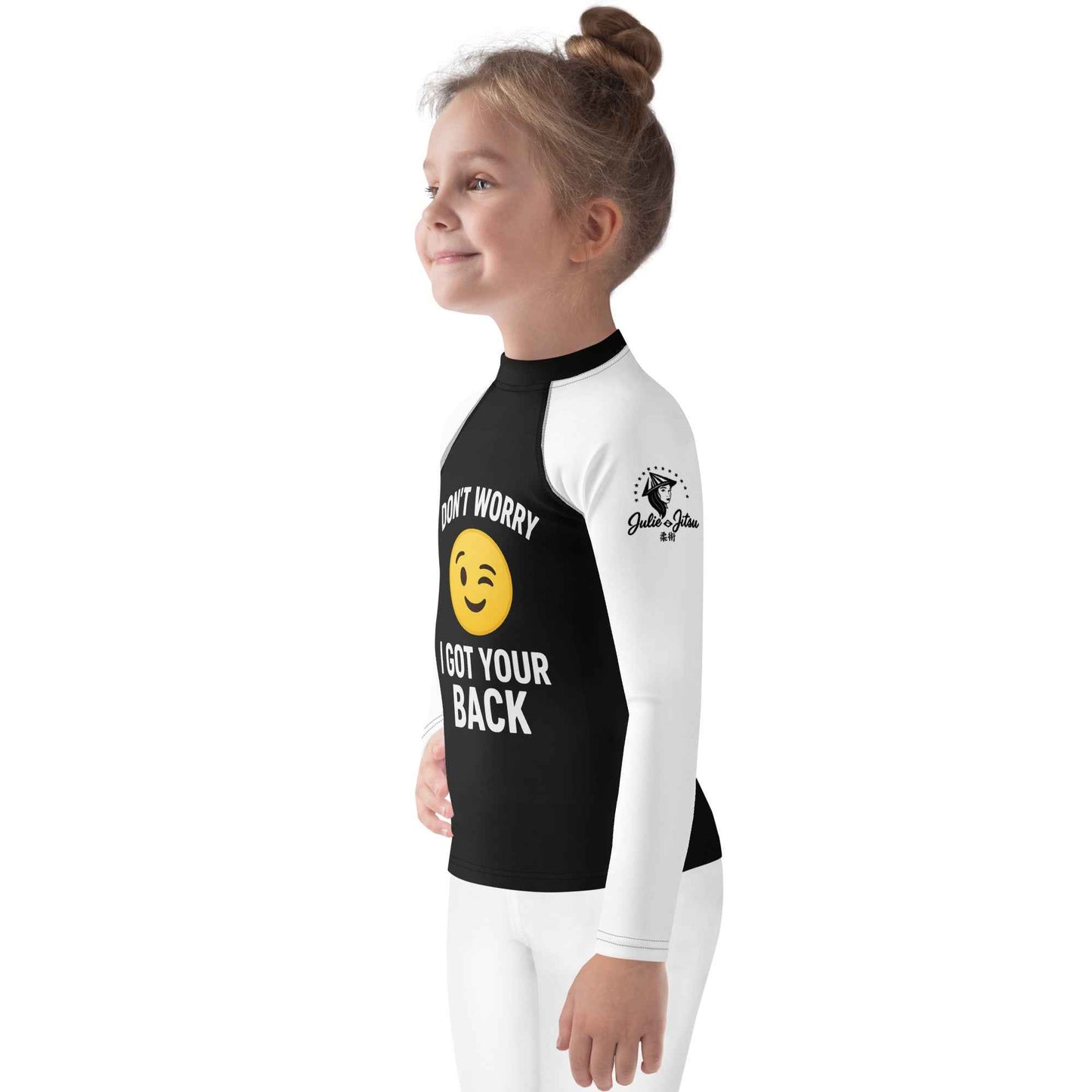 I Got Your Back - Ranked White Belt - Kids BJJ Rash Guard