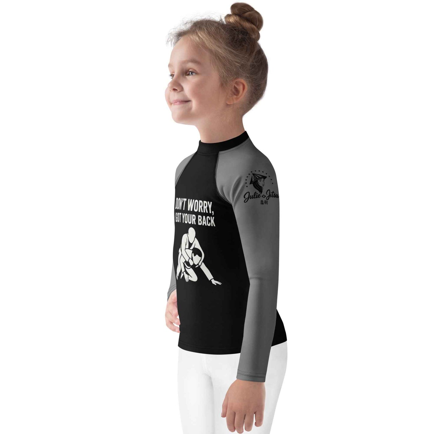 I Got Your Back V2 - Ranked Grey Belt - Kids BJJ Rash Guard