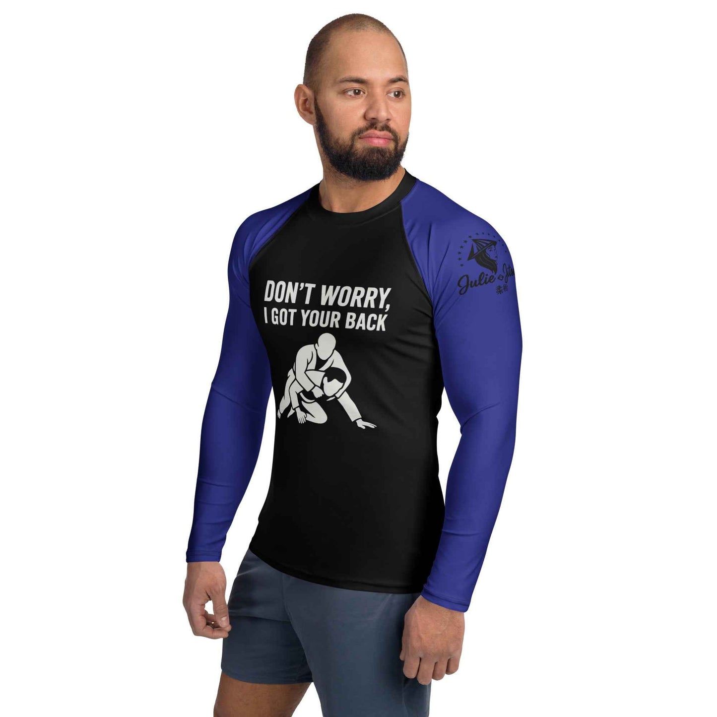I Got Your Back V2 - Ranked Blue Belt - Men's BJJ Rash Guard