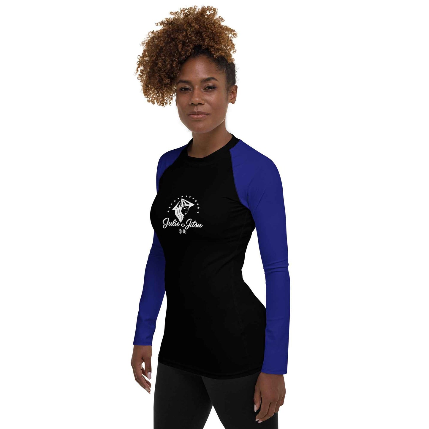 Julie-Jitsu Branded - Ranked Blue Belt - Women's BJJ Rash Guard