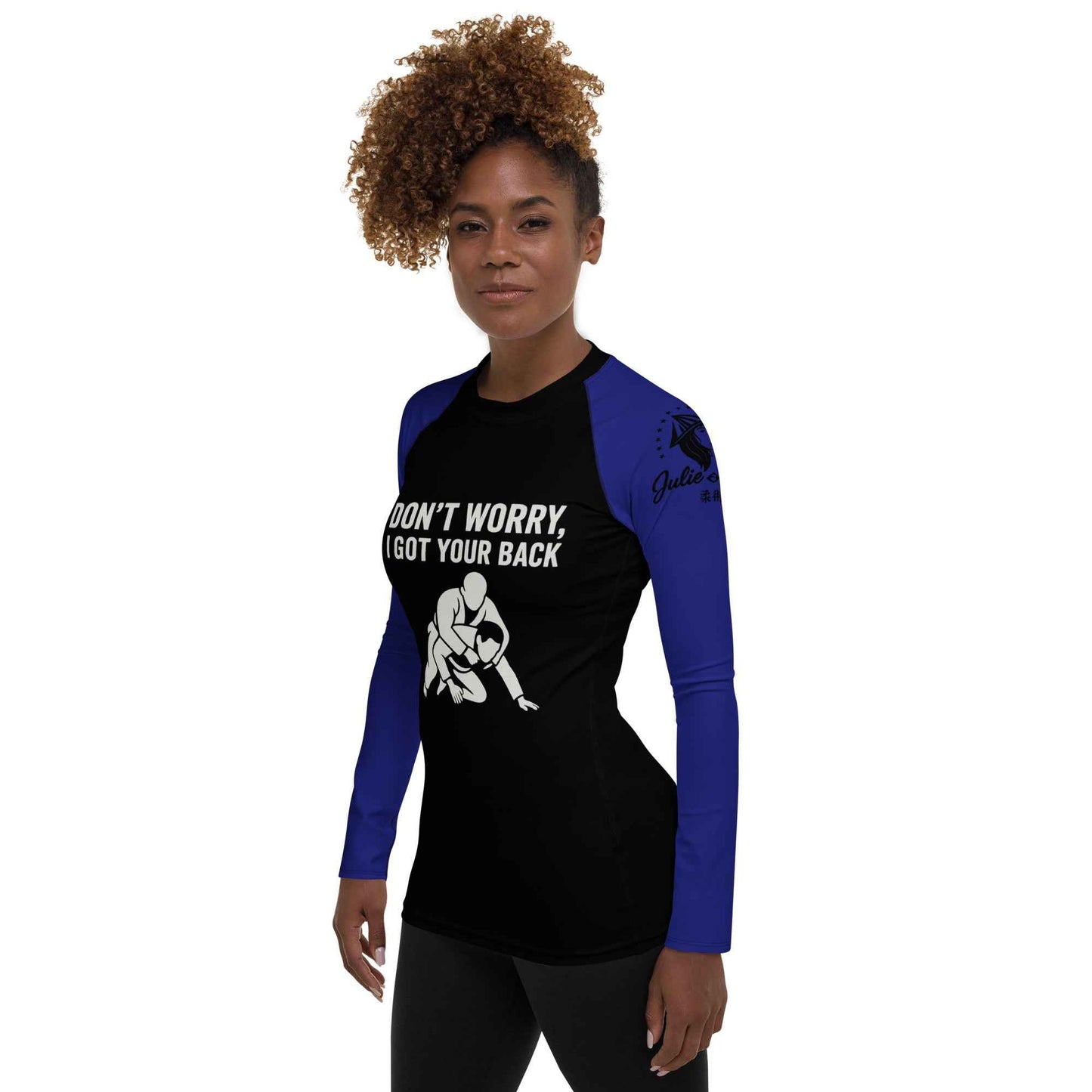 I Got Your Back V2 - Ranked Blue Belt - Women's BJJ Rash Guard