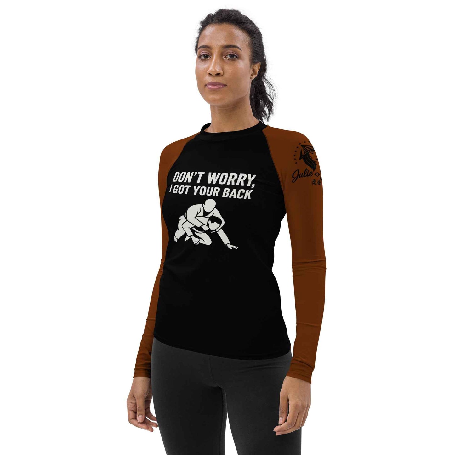 I Got Your Back V2 - Ranked Brown Belt - Women's BJJ Rash Guard