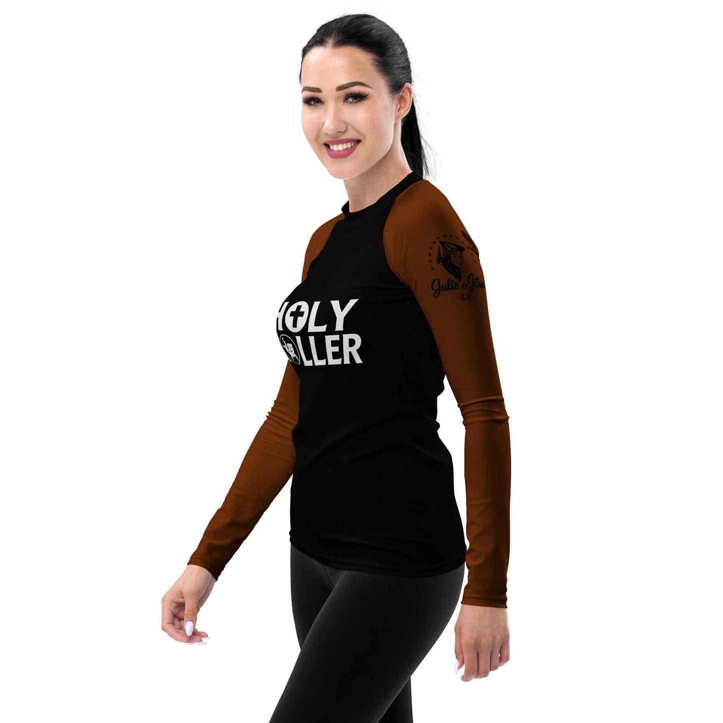 Holy Roller - Ranked Brown Belt - Women's BJJ Rash Guard