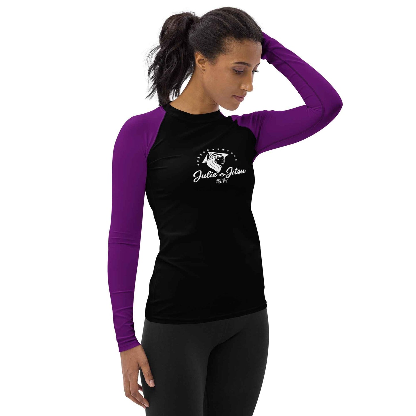 Julie-Jitsu Branded - Ranked Purple Belt - Women's BJJ Rash Guard
