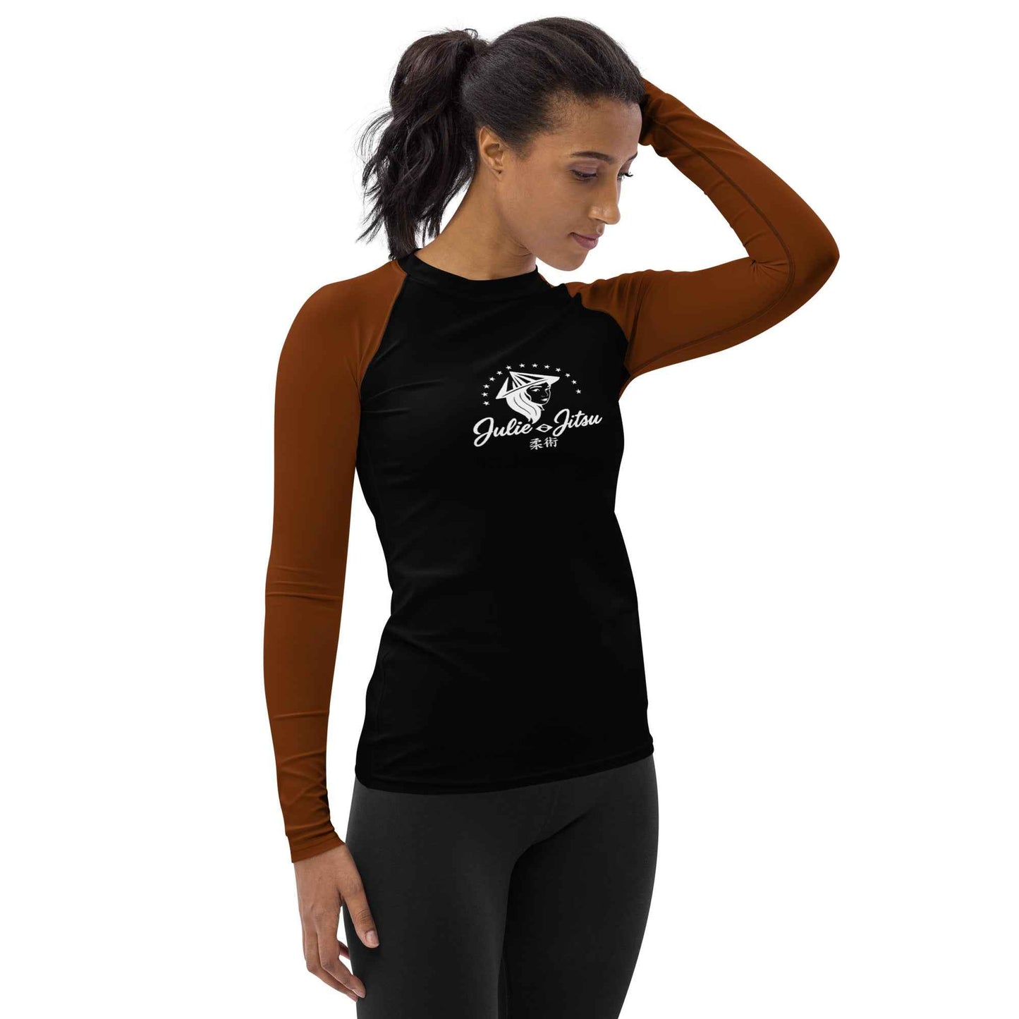 Julie-Jitsu Branded - Ranked Brown Belt - Women's BJJ Rash Guard
