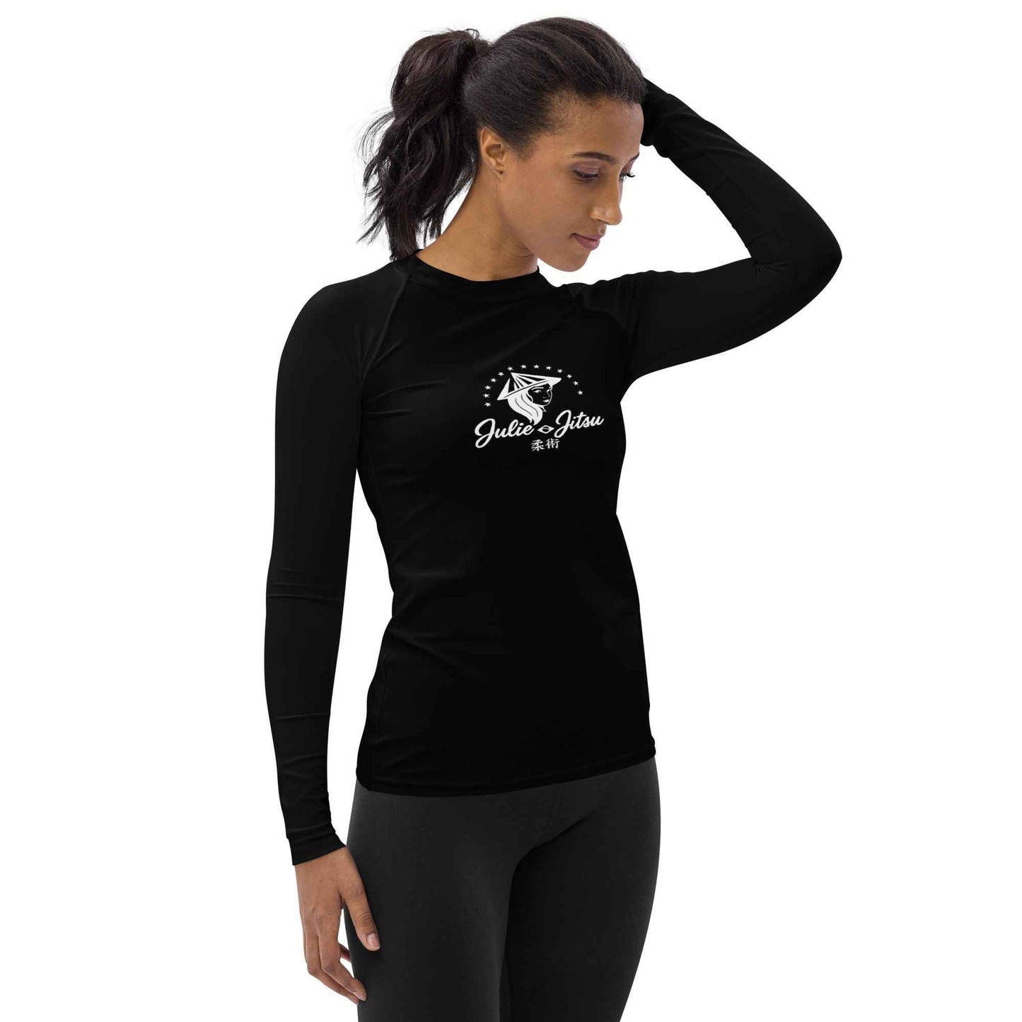 Julie-Jitsu Branded - Ranked Black Belt - Women's BJJ Rash Guard