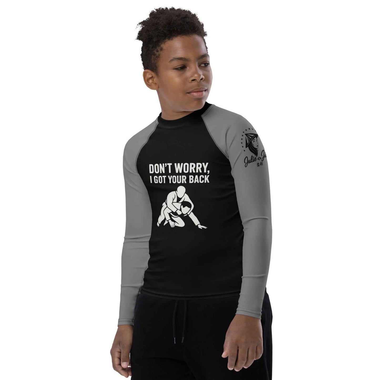I Got Your Back V2 - Ranked Grey Belt - Youth BJJ Rash Guard
