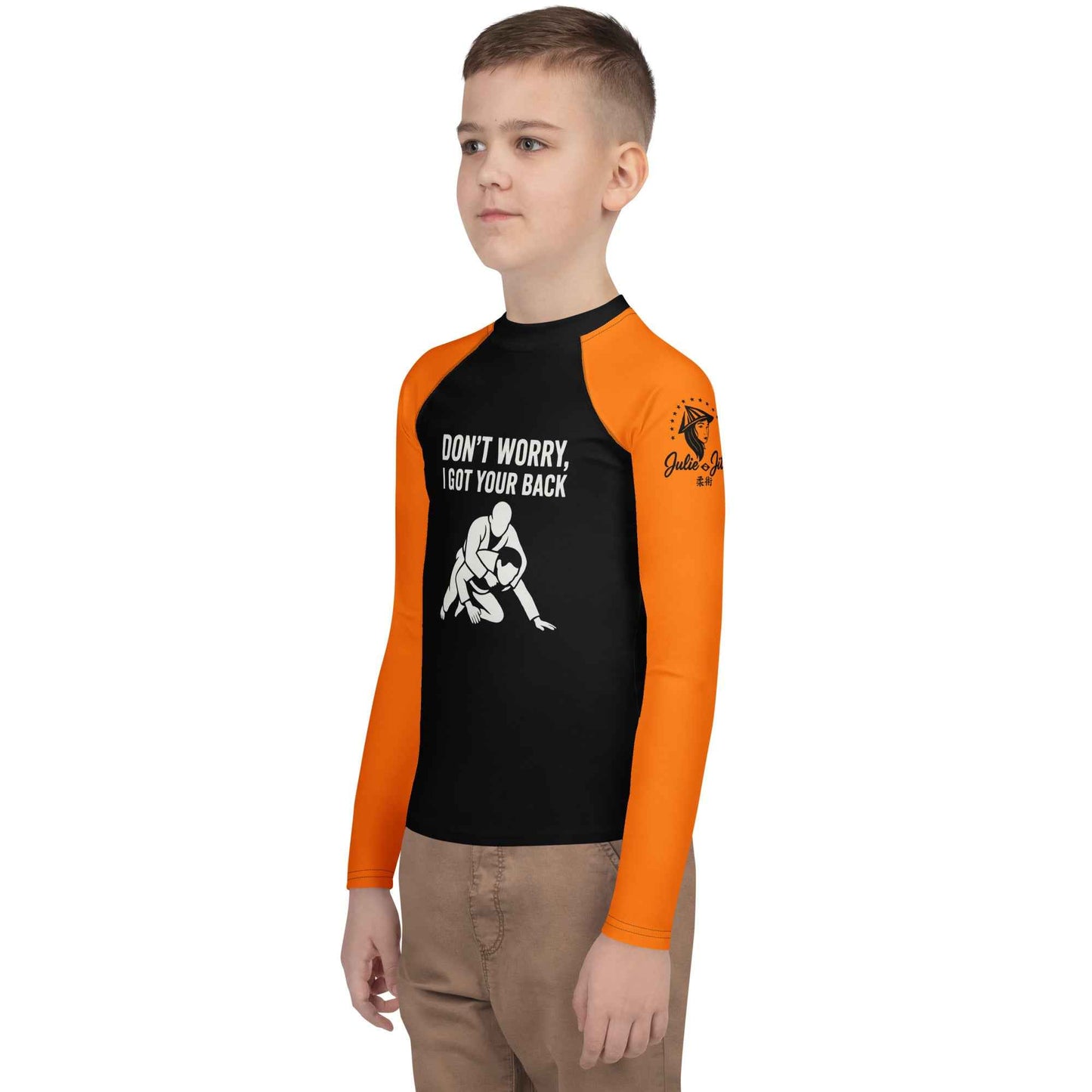 I Got Your Back V2 - Ranked Orange Belt - Youth BJJ Rash Guard