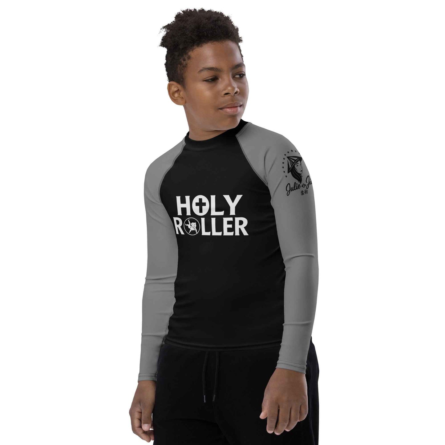 Holy Roller - Ranked Grey Belt - Youth BJJ Rash Guard