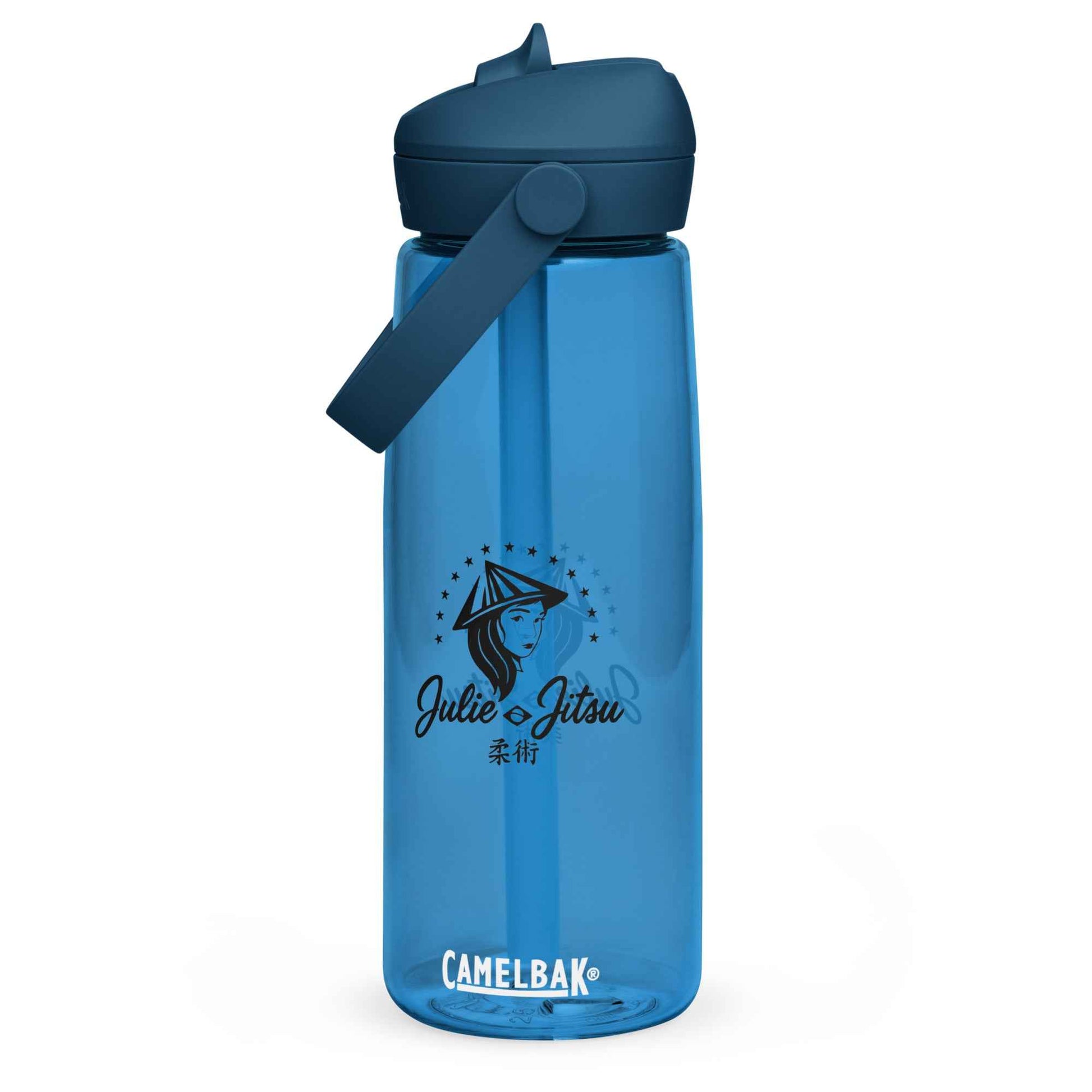 Julie-Jitsu Branded Flip straw water bottle