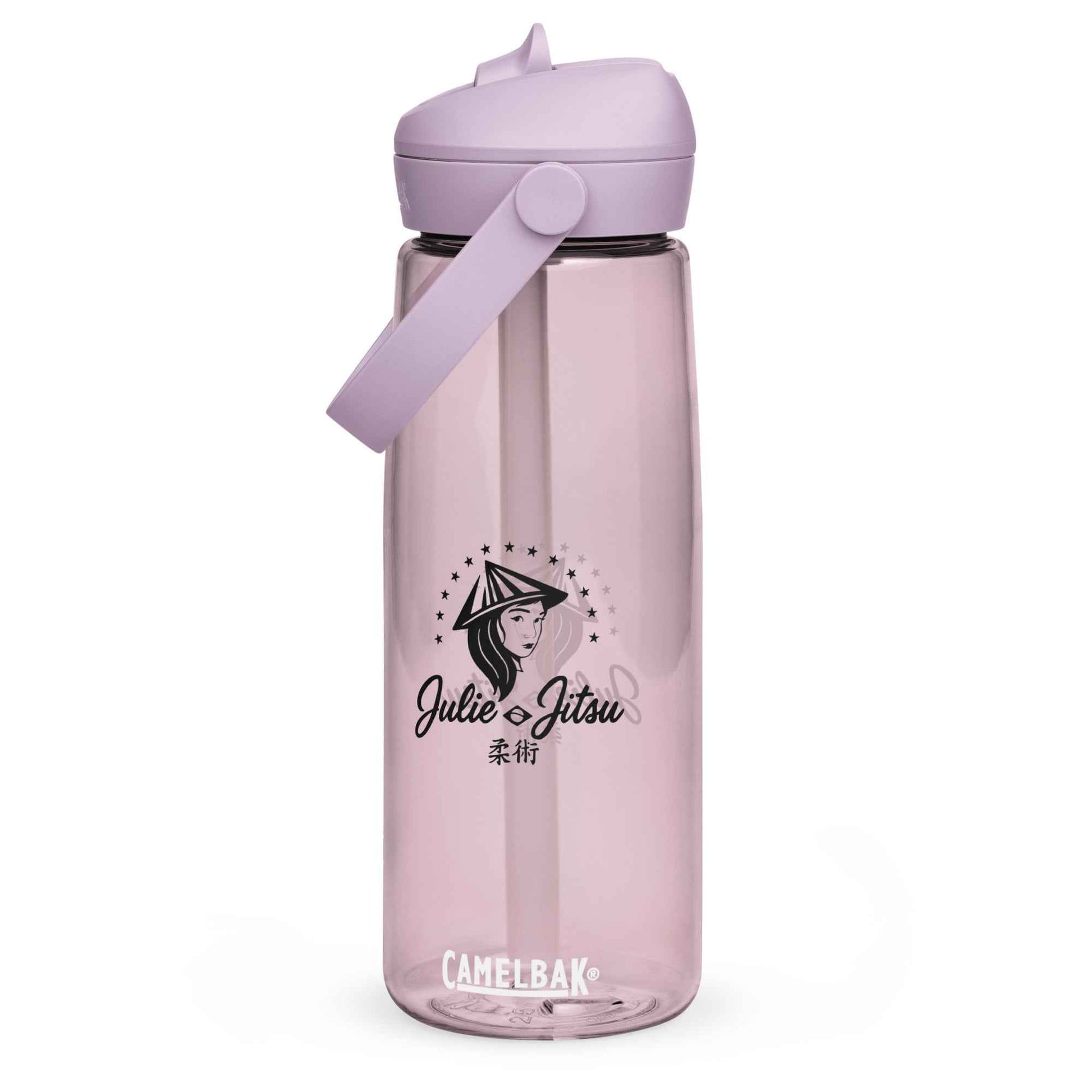 Julie-Jitsu Branded Flip straw water bottle