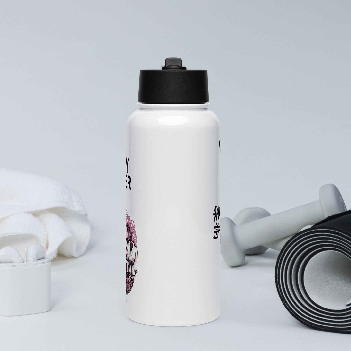 Holy Roller - Stainless steel water bottle with a straw lid