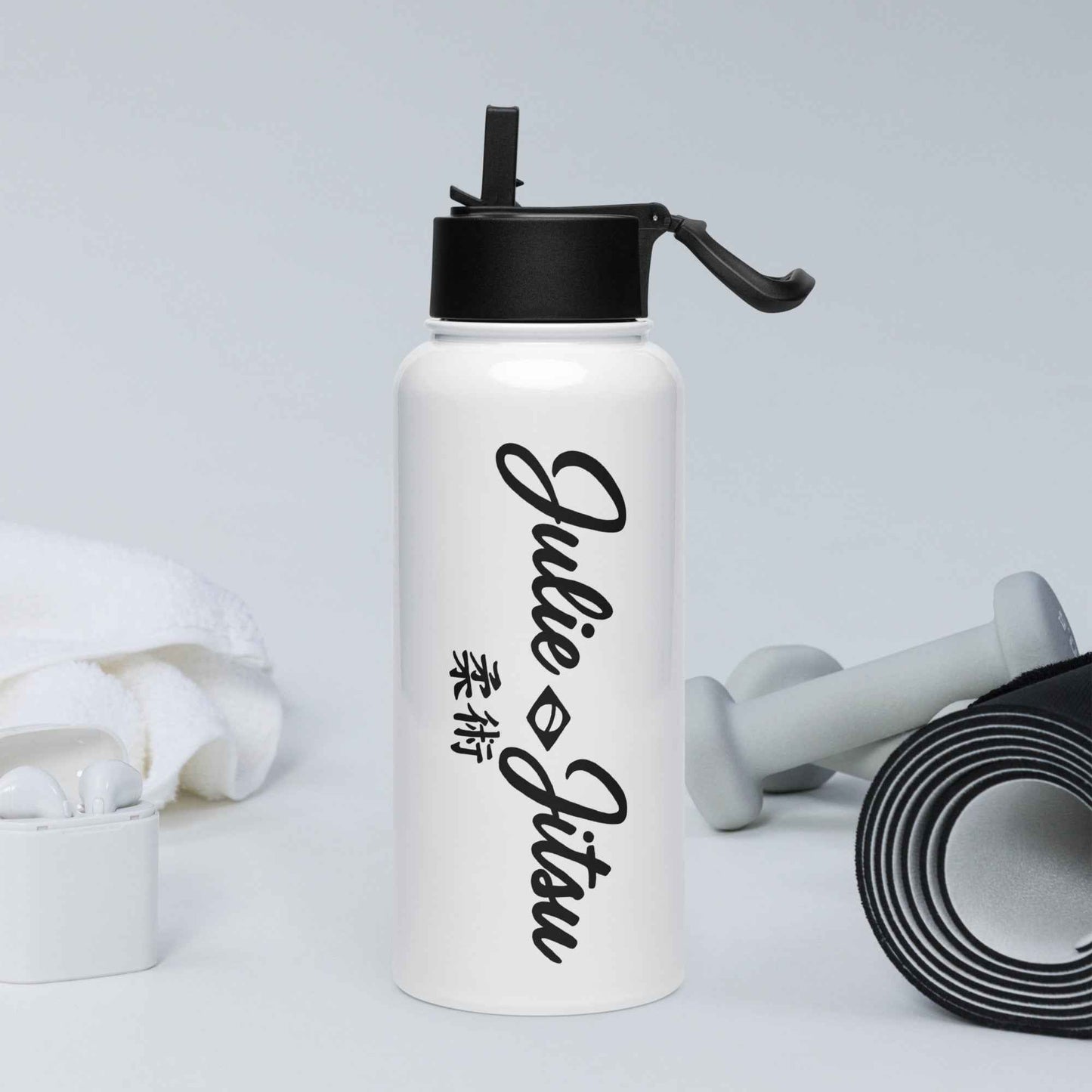 Holy Roller - Stainless steel water bottle with a straw lid