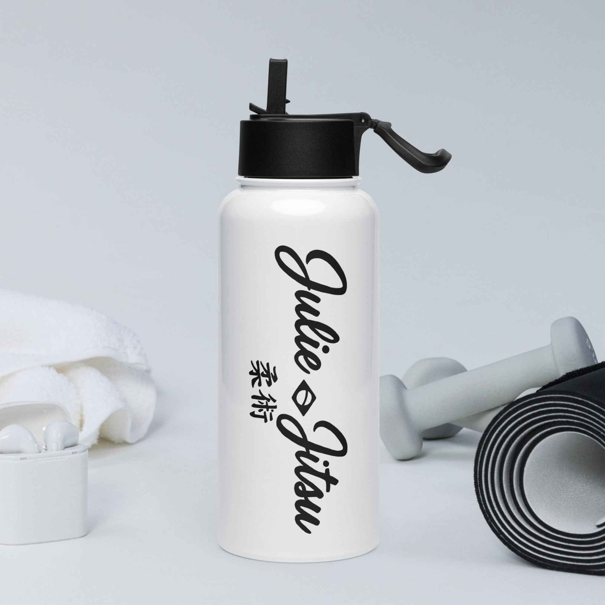 Holy Roller - Stainless steel water bottle with a straw lid